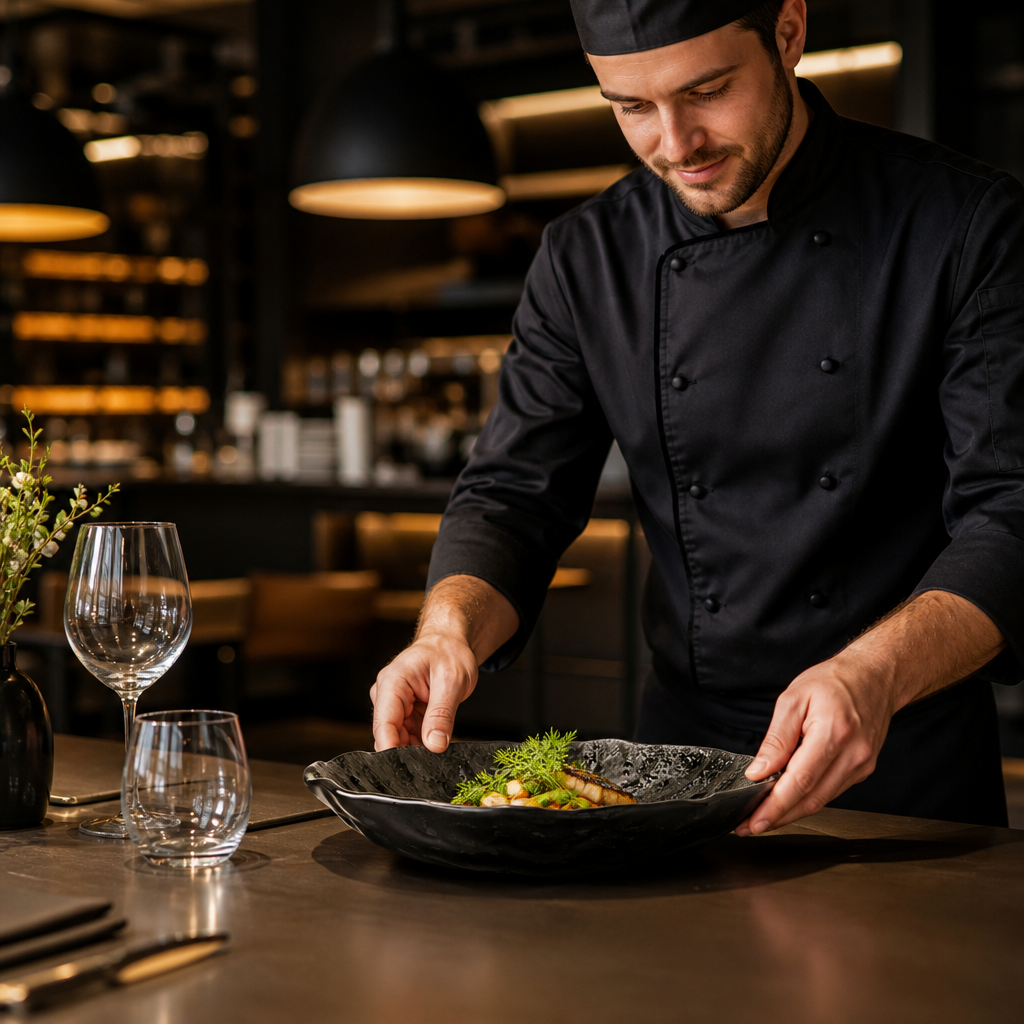 Toughened Ceres Bowls 220mm Black Glass for Elegant Dining (Pack of 6)