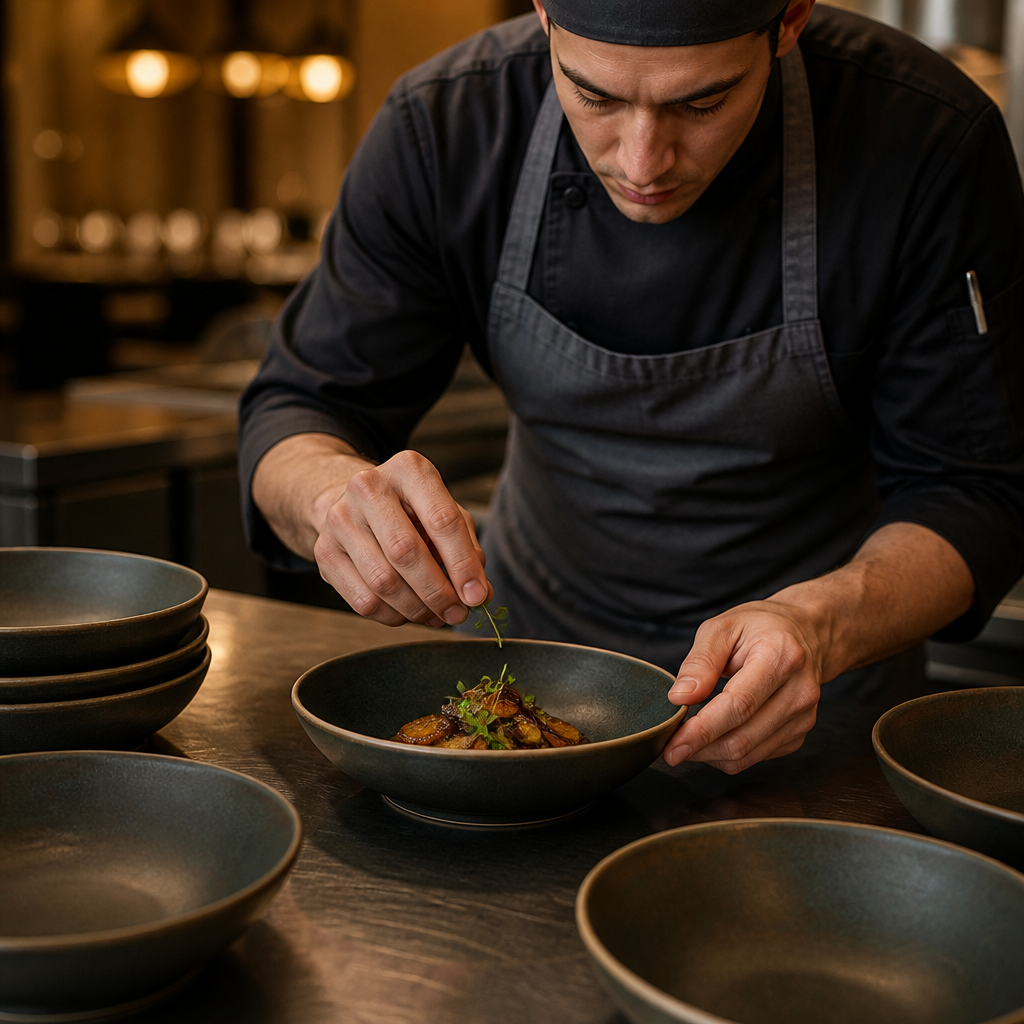 Verdigris Tapered Bowls Green Stoneware for Unique Dining Experiences (Pack of 6)