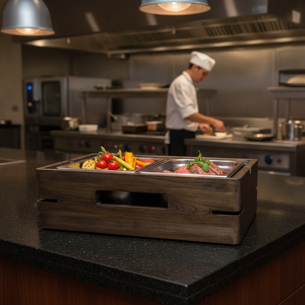 Wood Buffet Riser for 1/1 Gastronorm Pans