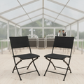 Steel and PE Wicker Folding Chairs 850x580mm for Mobile Catering (Pack of 2)