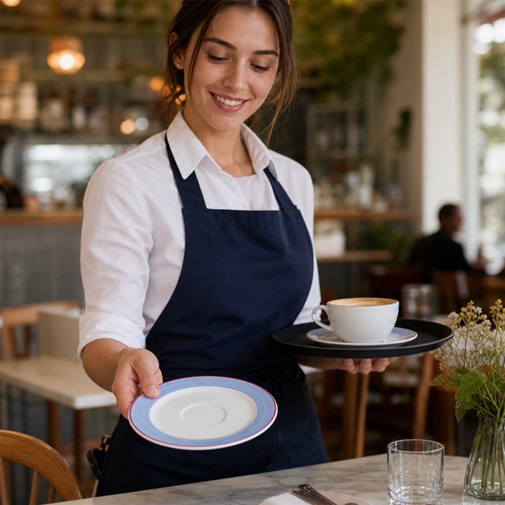Saucers 150mm Blue Porcelain for Cafés & Restaurants (Pack of 36)
