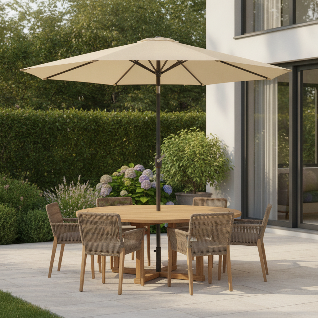 Aluminium Round Parasol 3m for Outdoor Use