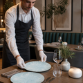 Coupe Plates Aqua Porcelain for Stylish Dining (Pack of 12)