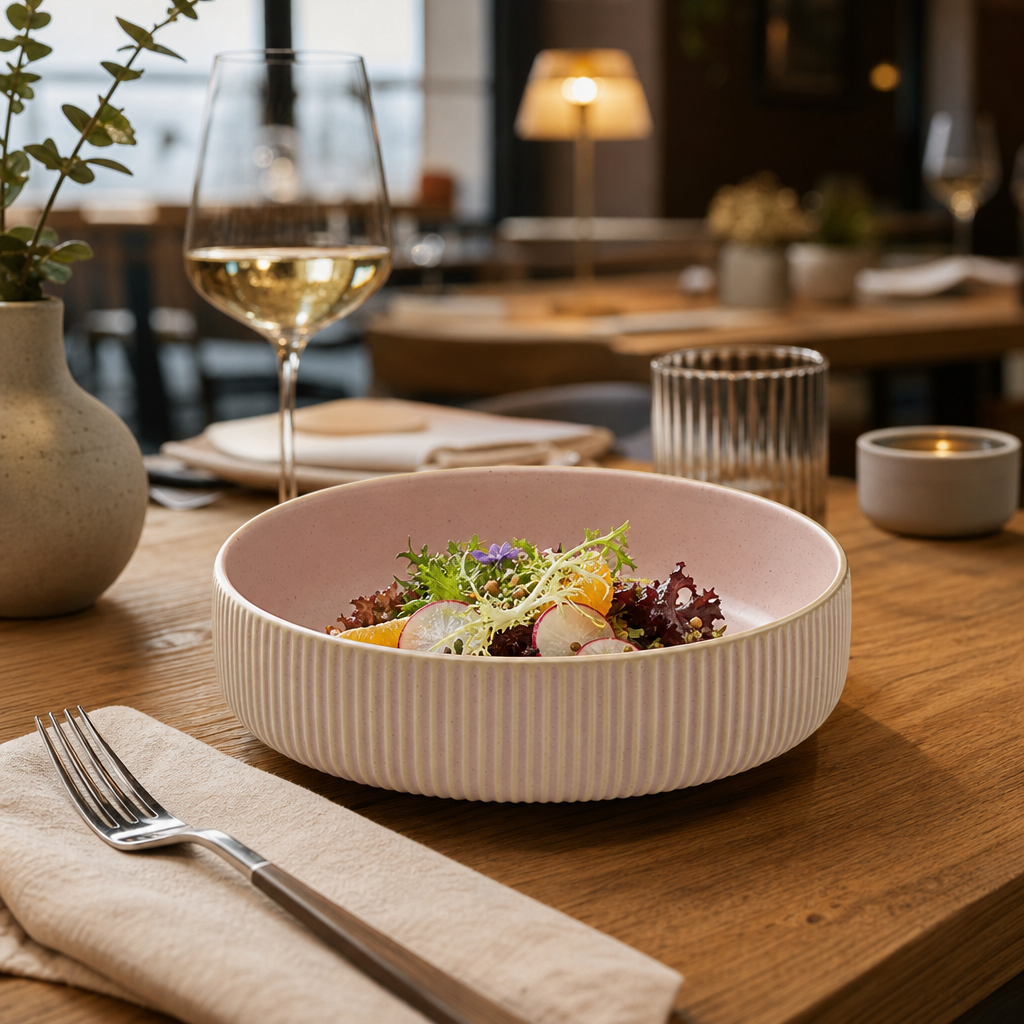 Stoneware Rose Bowls 160mm for Modern Dining Spaces