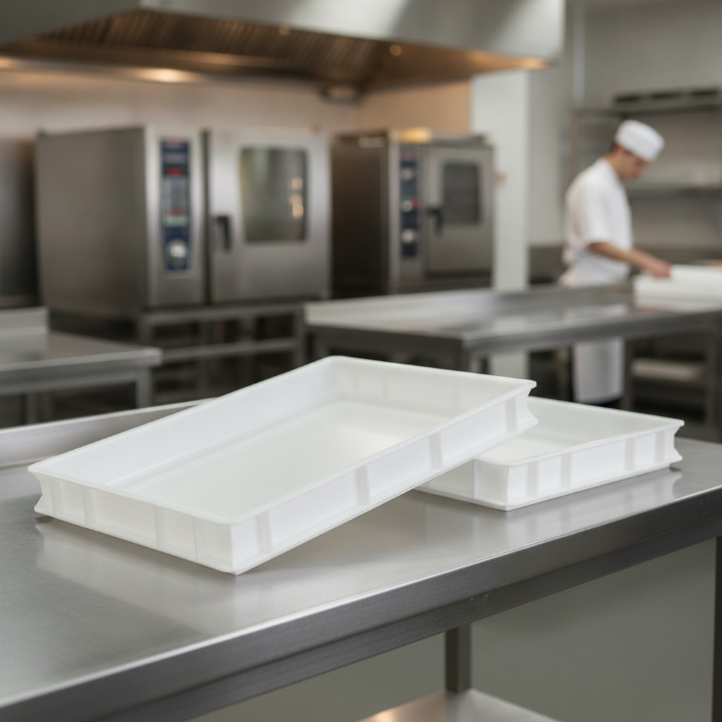 Polyethylene Pizza Dough Box 60x40x7cm for Food Storage