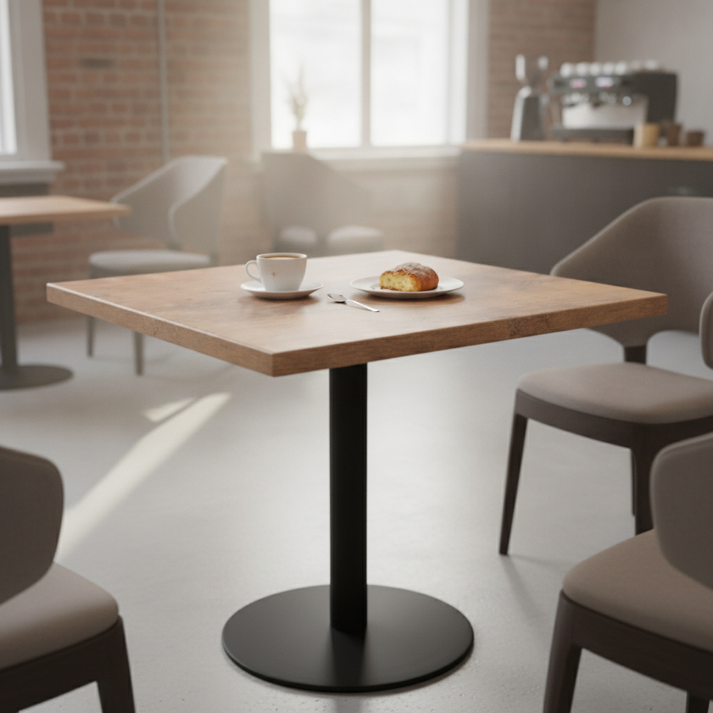 High Density Woodchip Square Table Top 800mm for Cafés & Restaurants