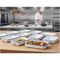 Stoneware Large Rectangular Dishes 220mm for Serving Meals (Pack of 12)