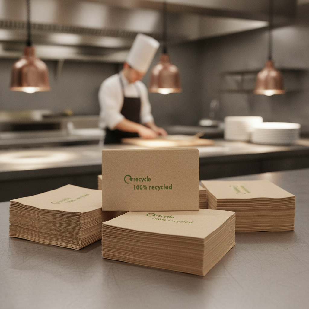 Recycled Paper Lunch Napkins 320x300mm for Catering Services (Pack of 6000)