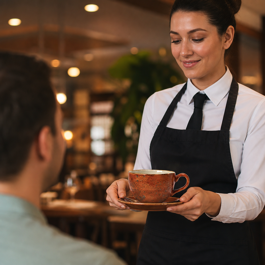 Terracotta Low Cups 85ml in Alumina Vitrified Ceramic for Cafés & Restaurants (Pack of 36)