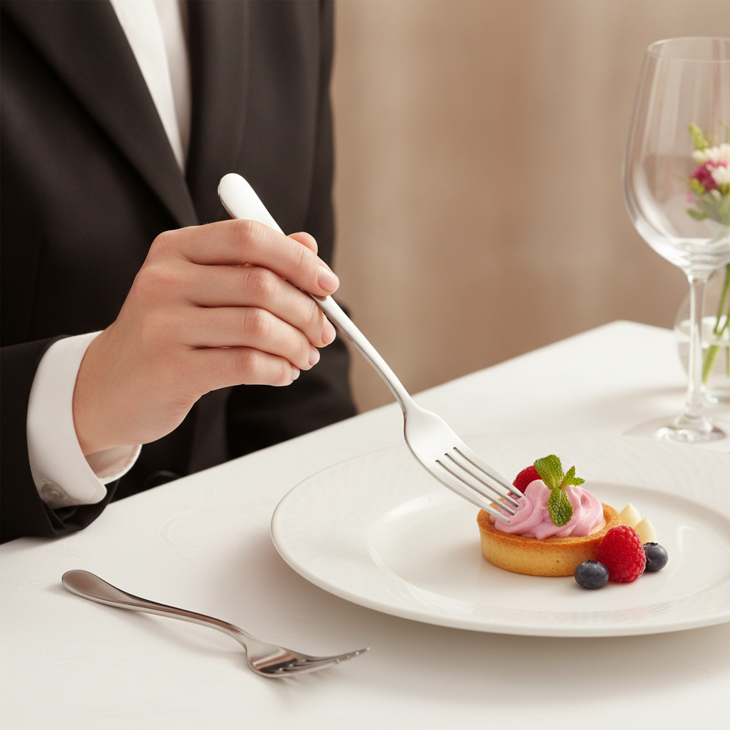 18/0 Stainless Steel Dessert Forks for Elegant Dining (Pack of 12)