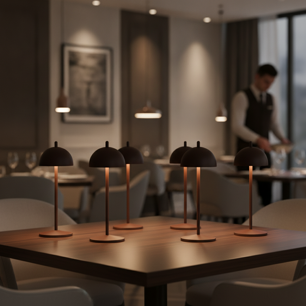 Aluminium Cordless LED Table Lamp 300mm for Indoor & Outdoor Use (Pack of 6)