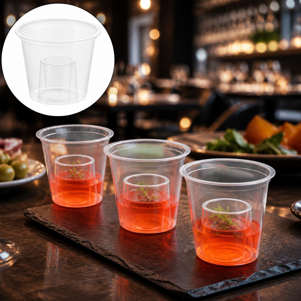 Clear Polypropylene Bomb Shot Glasses 25ml for Events (Pack of 1000)