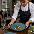 Walled Plates 260mm Blue Porcelain for Restaurants & Cafés (Pack of 6)
