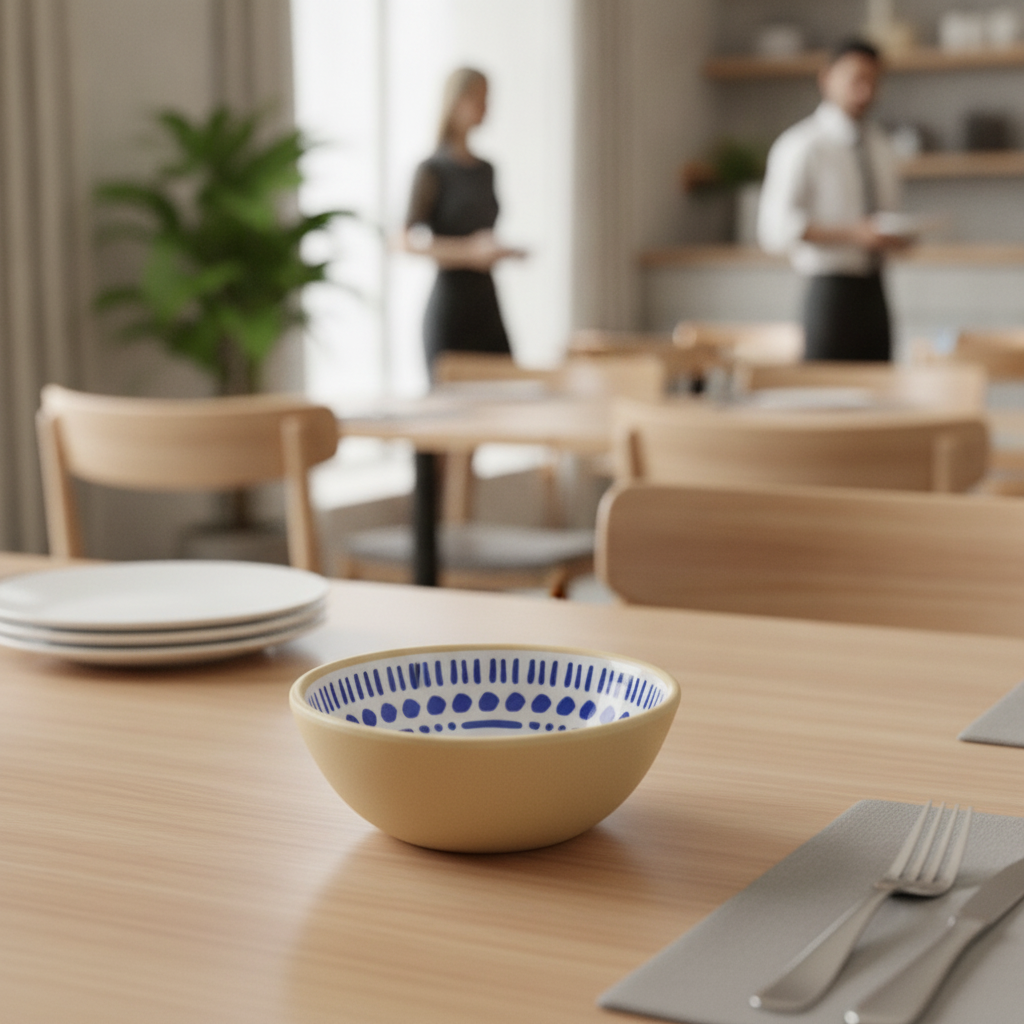 Melamine Bowl Blue & White 80mm for Restaurants & Catering