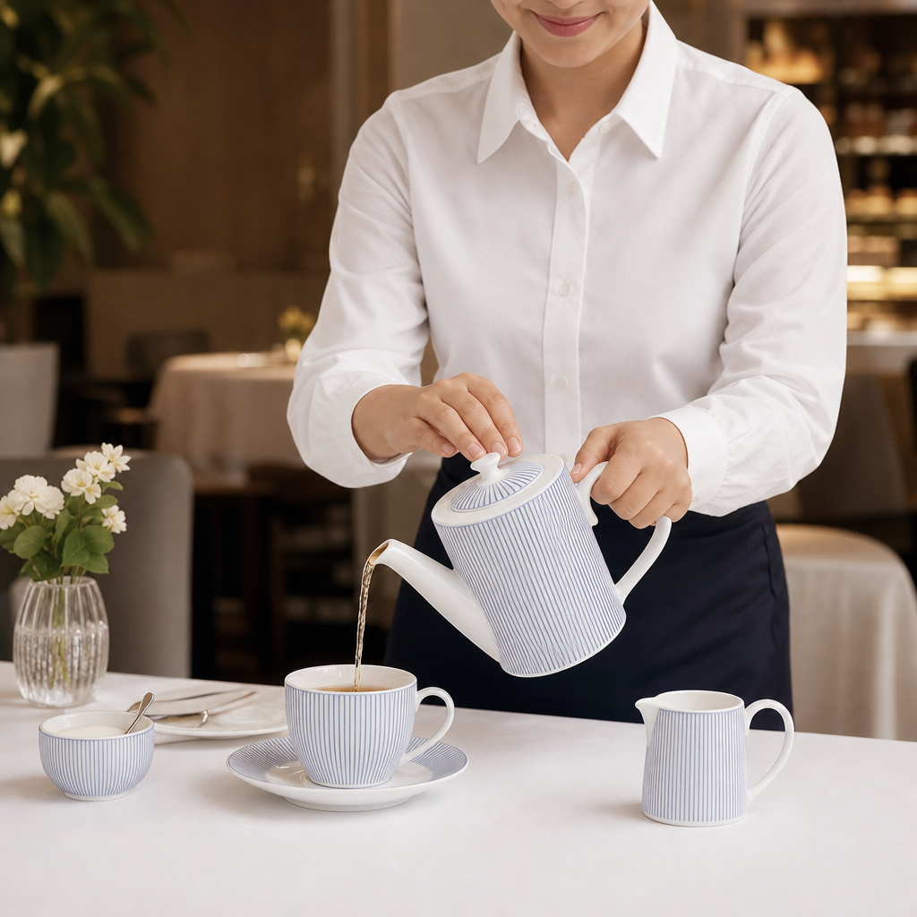 Fine Bone China Beverage Pots 450ml for Hospitality (Pack of 6)