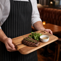 Wooden Serving Board with Rounded Edges for Gastro Pubs