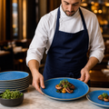 Rustic Coupe Plates Blue Vitrified Ceramic for Dining Experiences (Pack of 12)