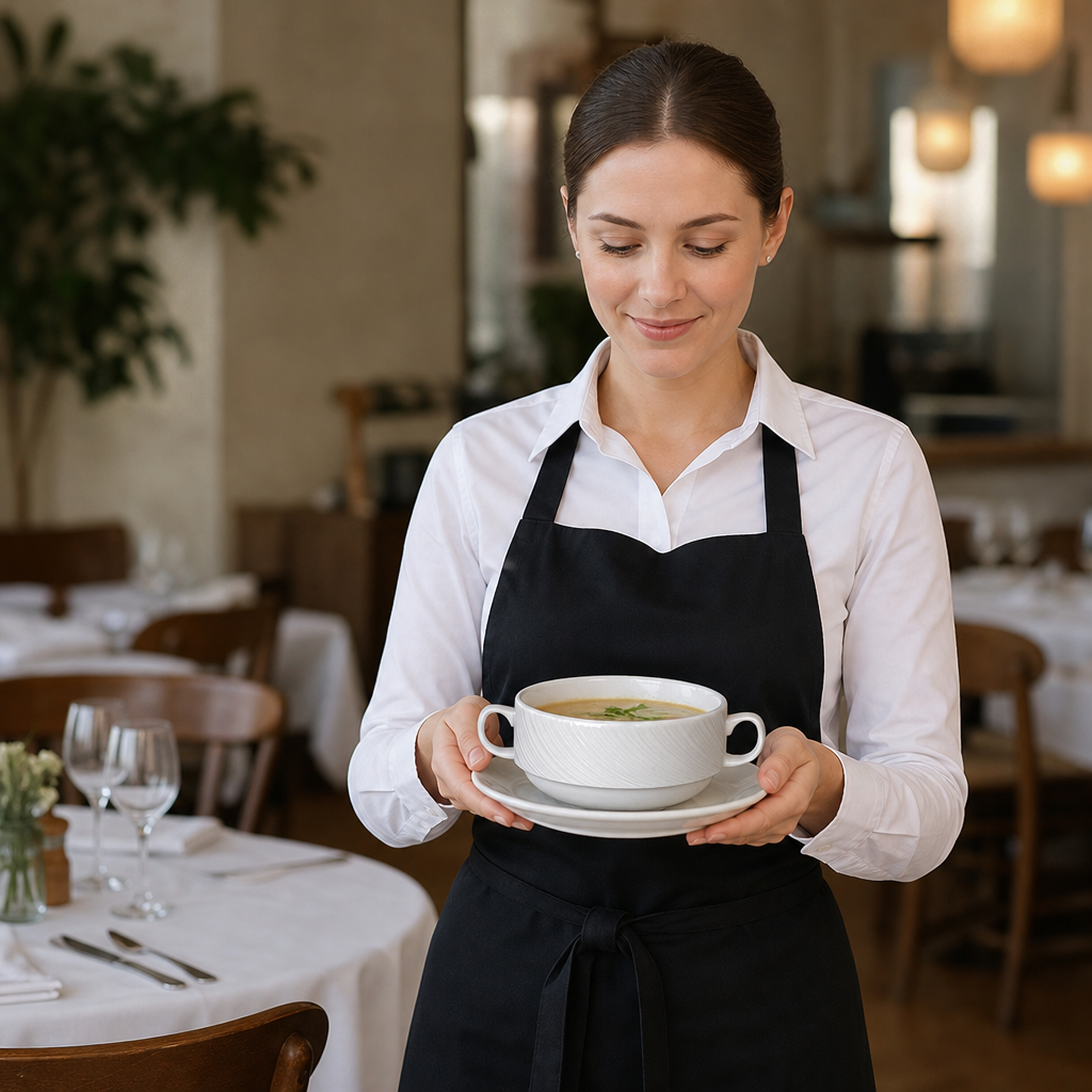 Handled Soup Cups Alumina 285ml Vitrified Ceramic for Catering (Pack of 36)