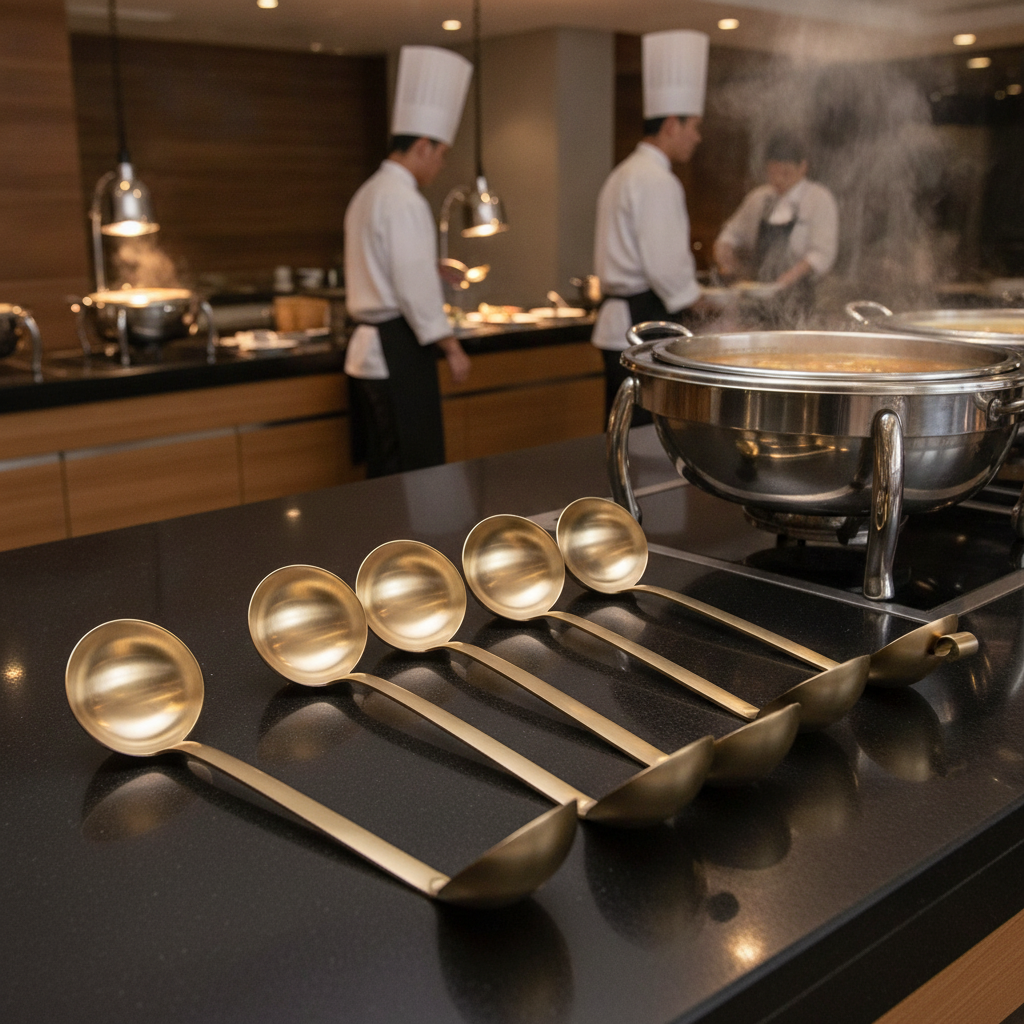 Stainless Steel Soup Ladles 265mm for Buffet Presentation (Pack of 10)