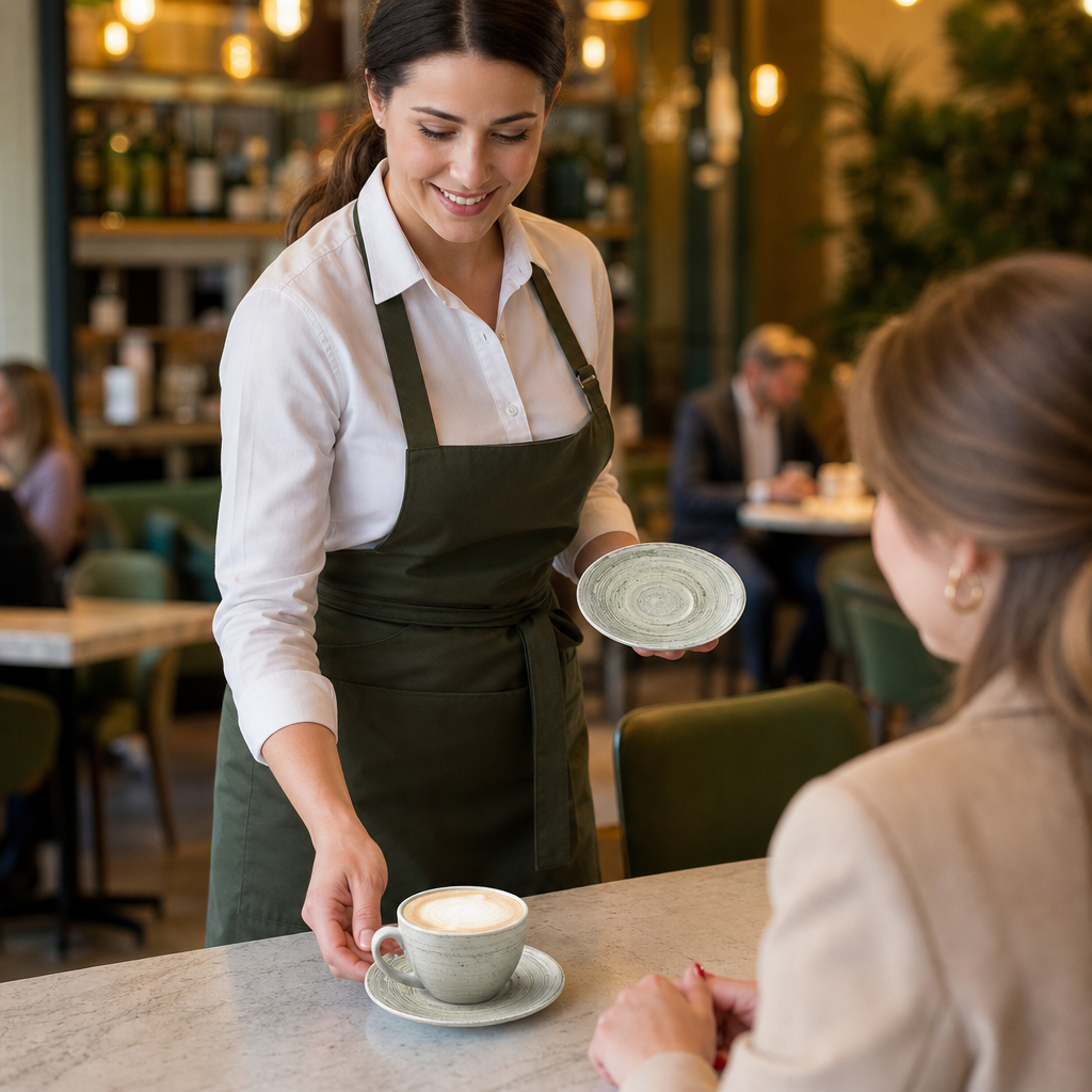 Cappuccino Saucers 158mm Vitrified Ceramic for Cafés (Pack of 12)