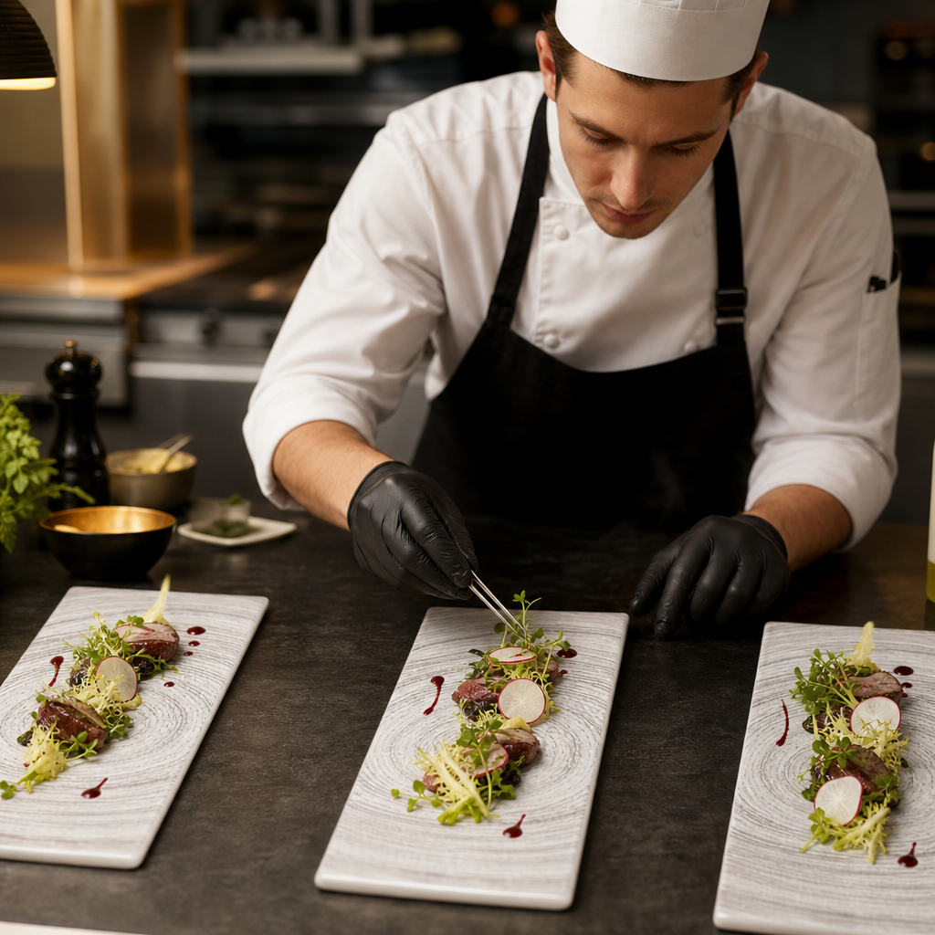 Oblong Plates x 300 80mm Vitrified Ceramic for Catering (Pack of 6)