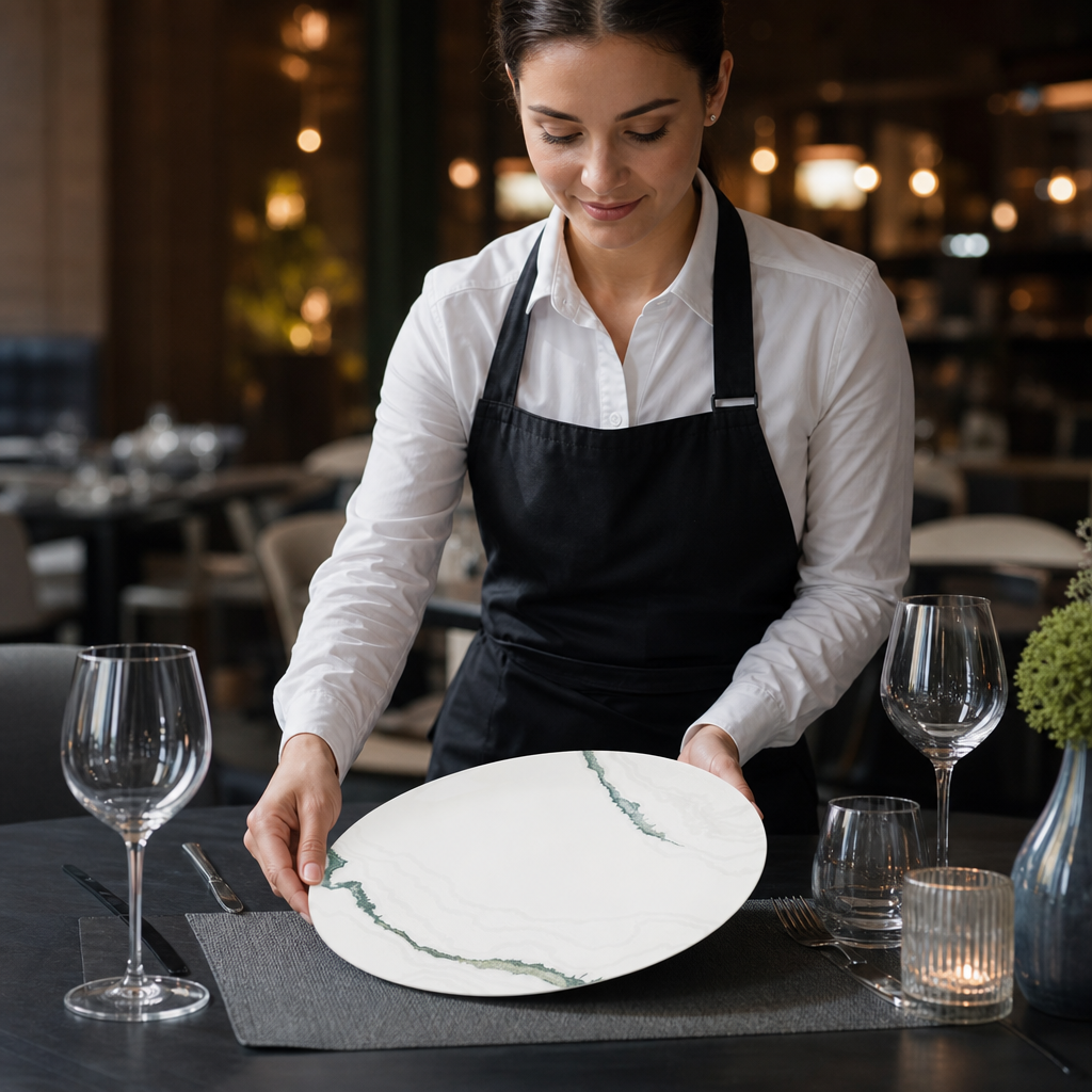 Coupe Plates 288mm Green Vitrified Ceramic for Premium Dining (Pack of 12)