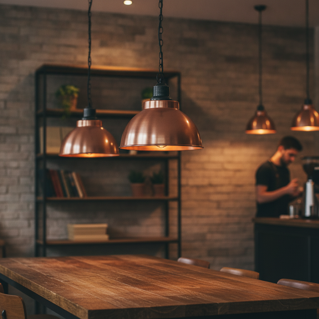 Copper Brooklyn Dome Pendant Light 330mm for Retro Spaces