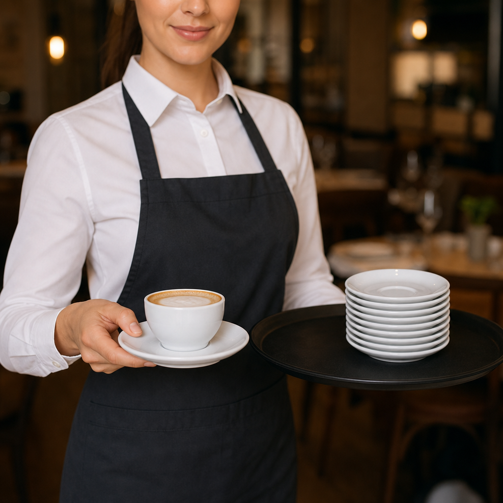 Cappuccino Saucers 200ml Porcelain for Hotels & Cafés (Pack of 12)