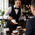 Super Vitrified Ceramic Teapot 430ml in Brown for Tea Service (Pack of 4)