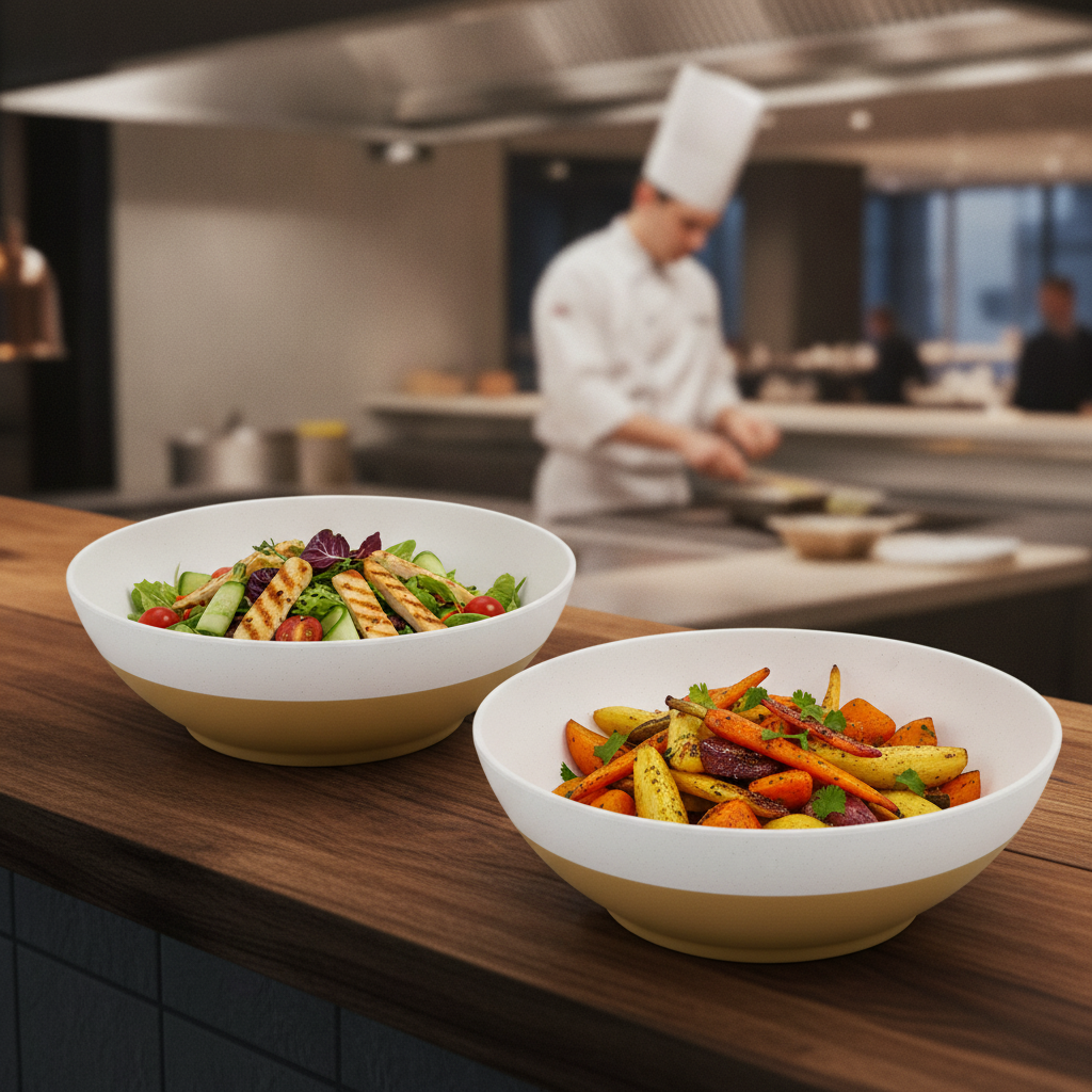 Melamine Deep Bowls 360mm for Creative Buffet Presentations (Pack of 2)