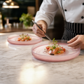 Handmade Plates Alabaster Finish Glass for Elegant Dining (Pack of 6)