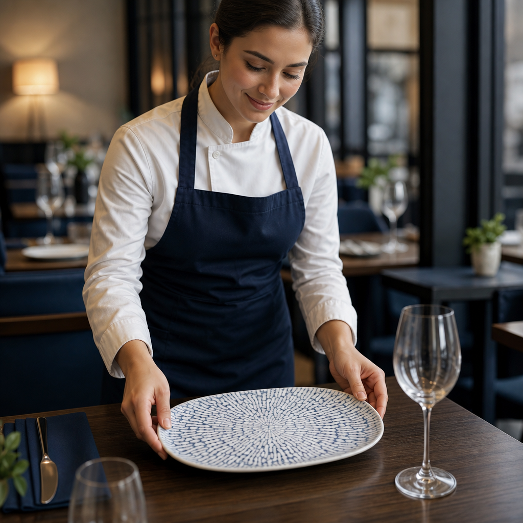 Oblong Plates 220x130mm Indigo Vitrified Ceramic for Hospitality (Pack of 6)