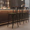 Rubber Wood Bar Chair with Padded Seat 1180mm for Stylish Seating