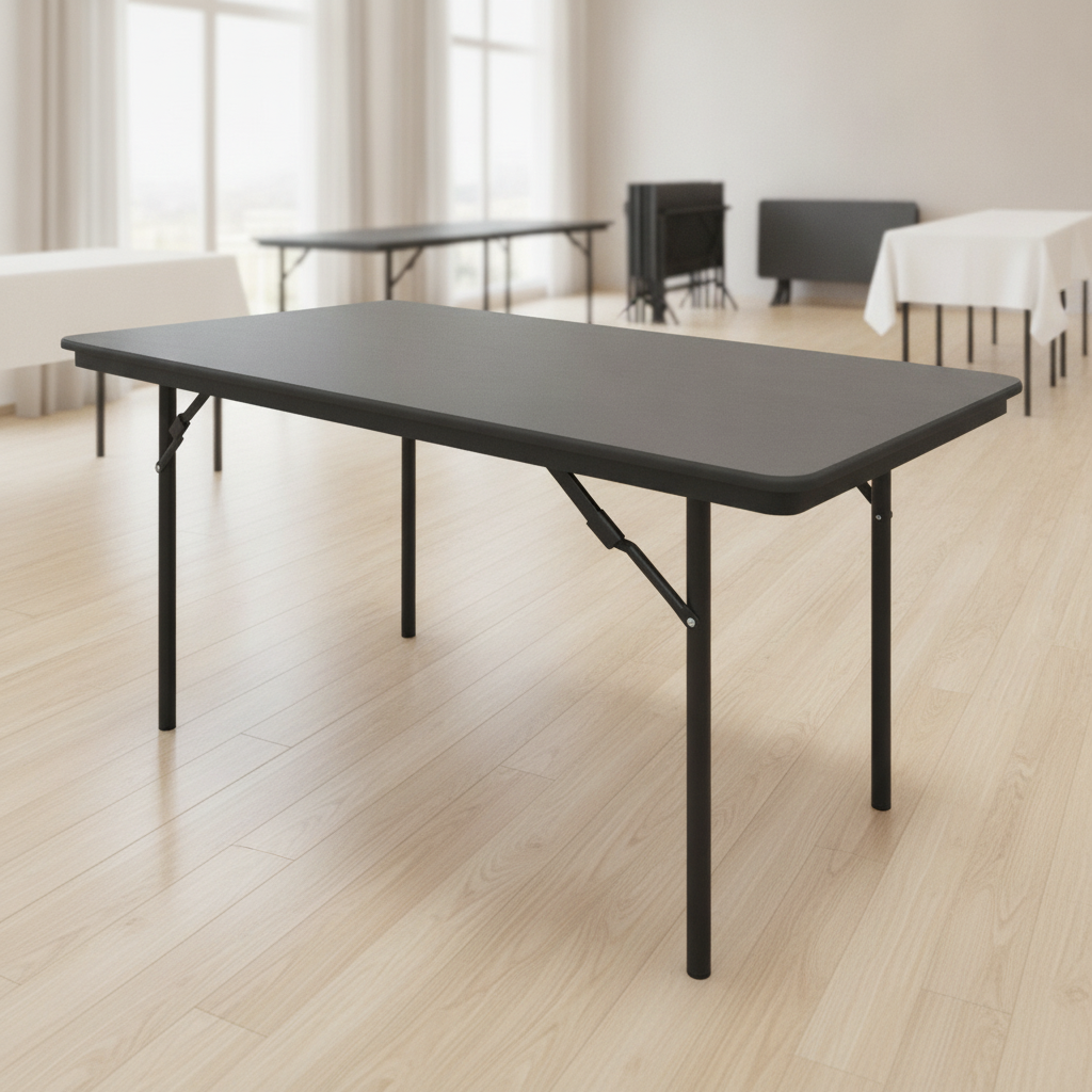Stainless Steel and ABS Rectangular Folding Table 4ft for Indoor Use