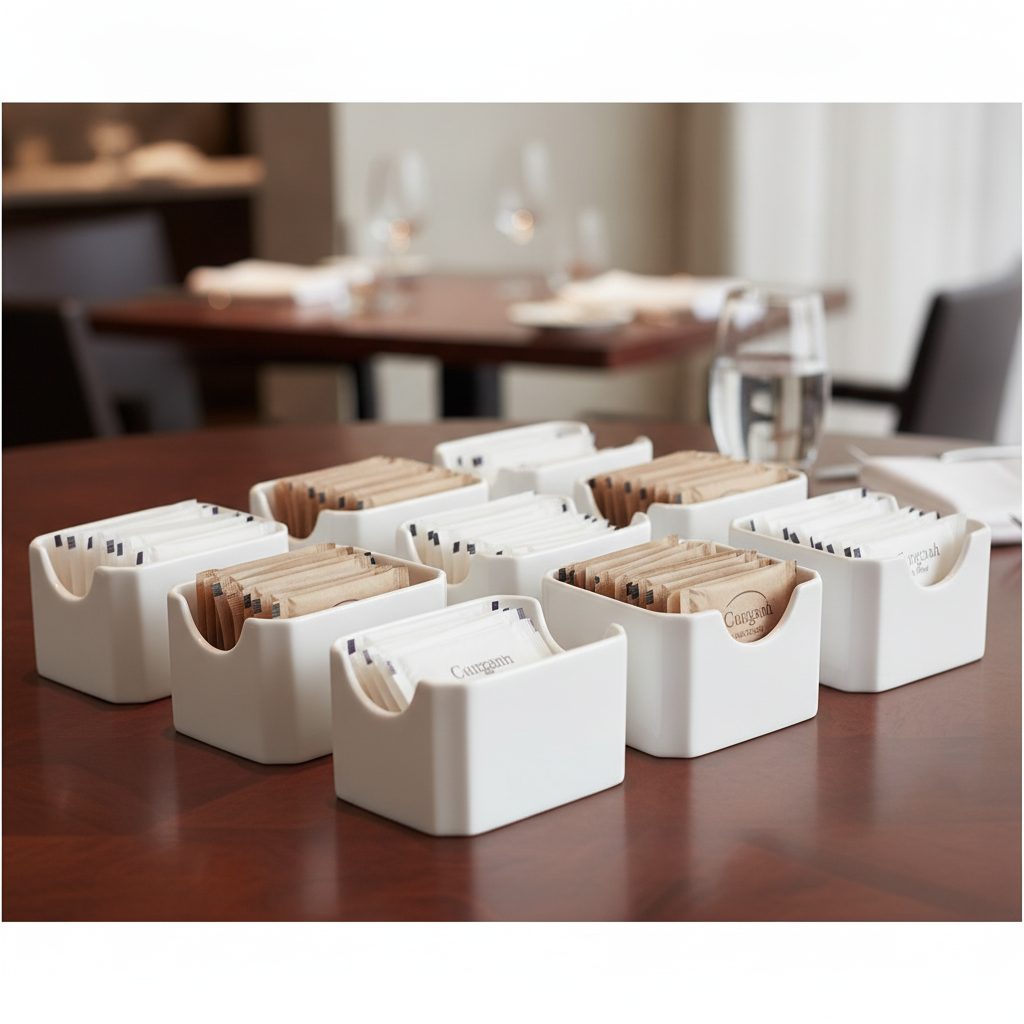 Porcelain Sugar Packet Container 2.38kg for Fine Dining (Pack of 12)