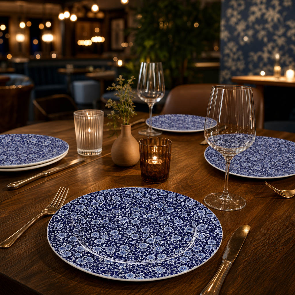Print Plates Porcelain for Stylish Dining (Pack of 6)