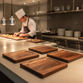 Wooden Square Presentation Boards 355mm for Catering & Hospitality (Pack of 4)