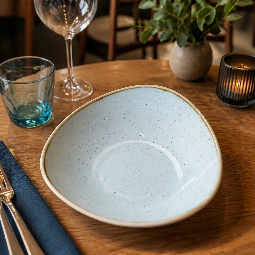 Bowls Blue Duck Egg Blue Ceramic for Casual Dining (Pack of 12)