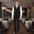Polyester Black Waiting Trousers 28" for Restaurant Staff
