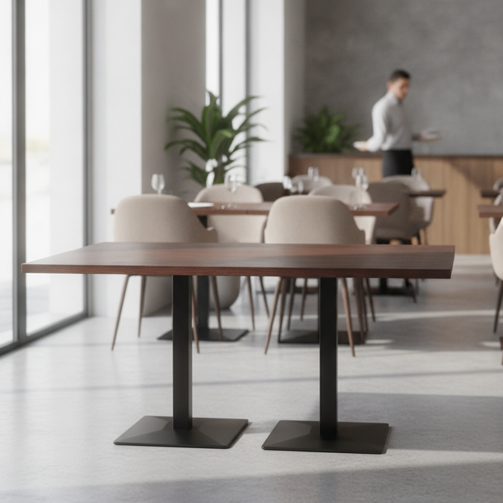 Timber Rectangular Table Top 1200x700mm for Commercial Use