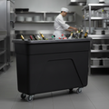 Polyethylene Black Bottle Trolley 160L for Hospitality Use
