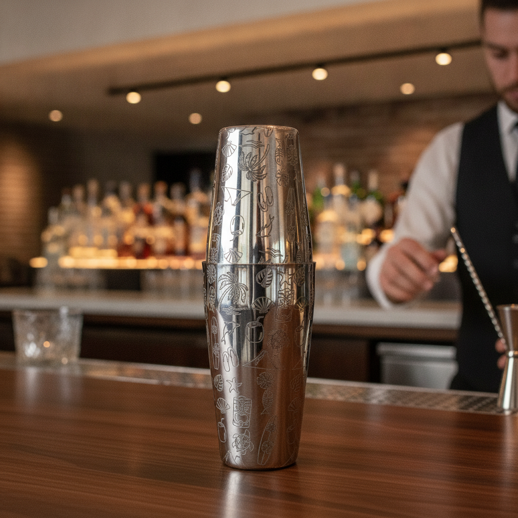 Stainless Steel Boston Cocktail Shaker 273mm for Bartending