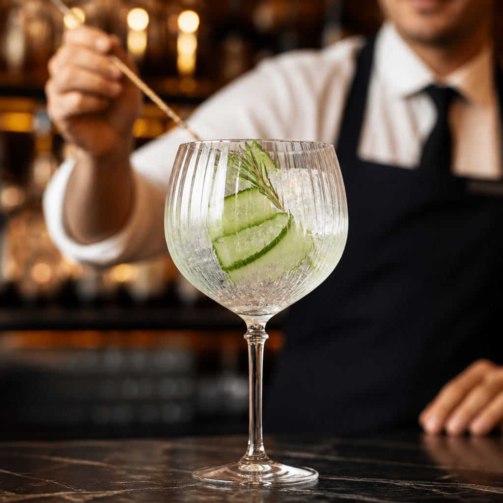 Clear Glass Bonheur Gin Glasses 650ml for Cocktail Service (Pack of 6)