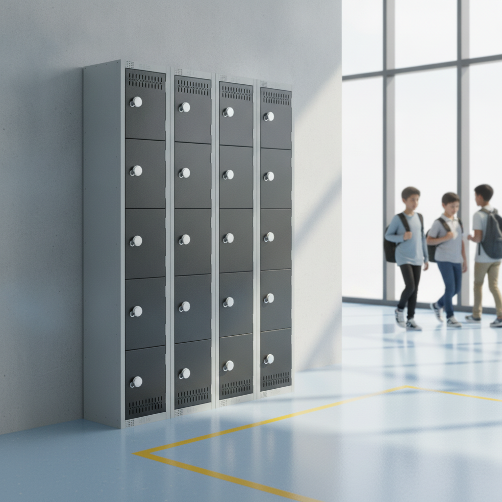 Powder Coated Steel Lockers 300mm Deep for Schools & Workplaces