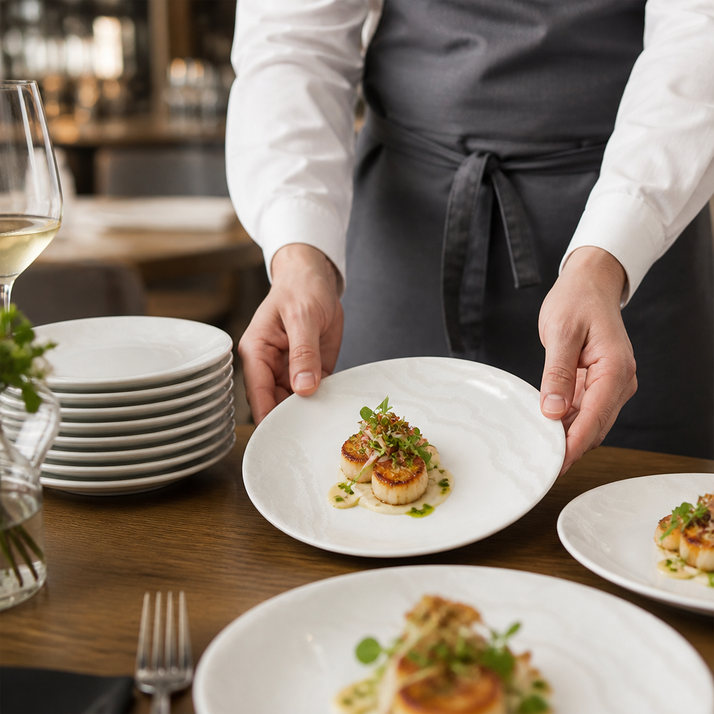 Coupe Plates 165mm White Ceramic for Elegant Dining (Pack of 12)