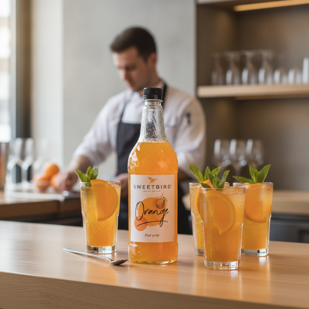 Orange Fruit Syrup 1L for Beverages & Smoothies