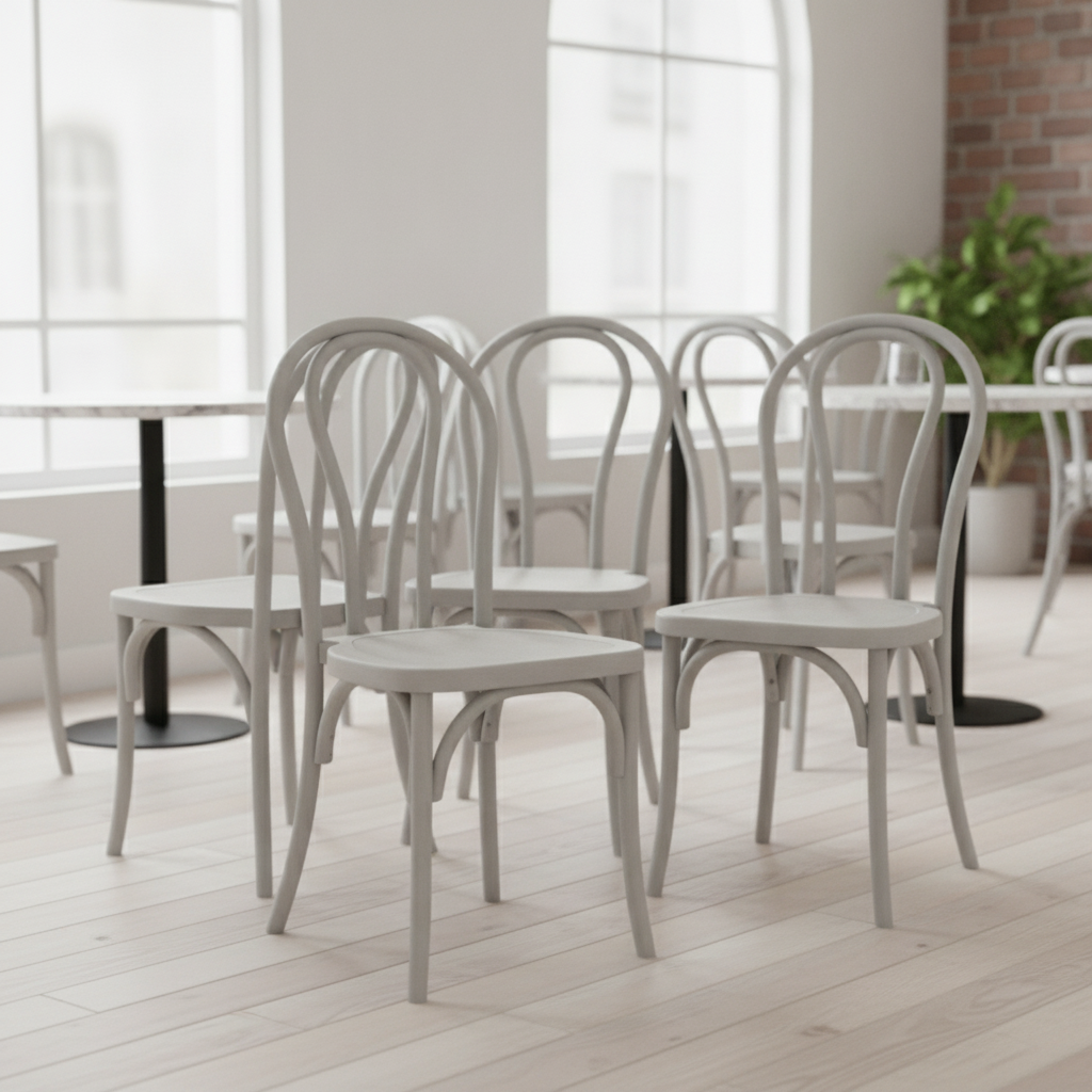 Polypropylene Bentwood Style Chairs for Cafés & Bistros (Pack of 4)