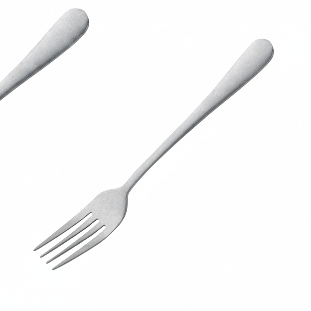 18/0 Stainless Steel Dessert Forks with Stonewash Finish for Elegant Dining (Pack of 12)