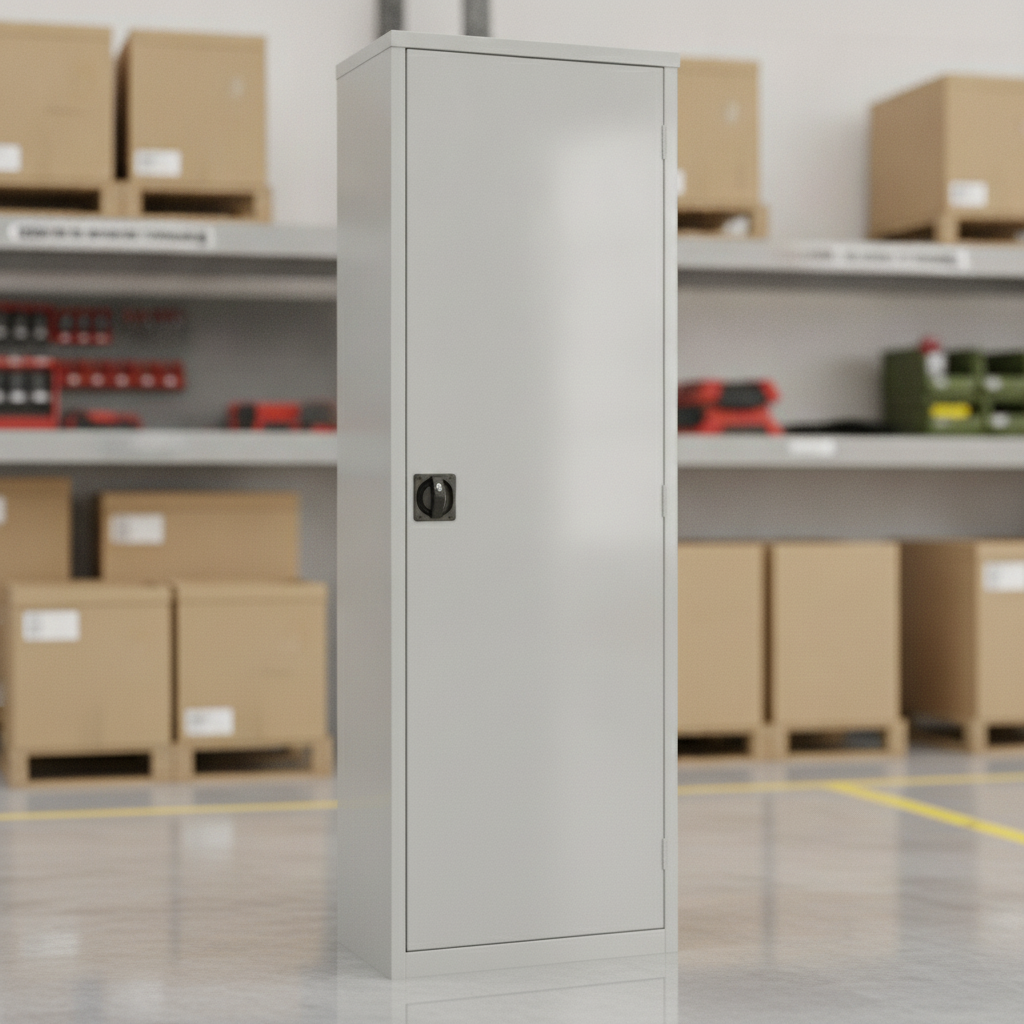 Powder Coated Steel Storage Locker with 3 Shelves for Equipment Storage