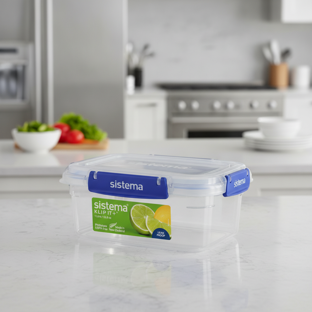 Airtight 1L Plastic Food Storage Container for Kitchen Use